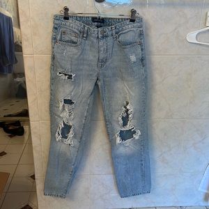 Blue ripped Boyfriend Jeans